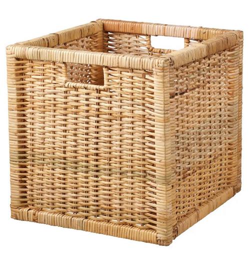BRANÄS Mand, Huis en Inrichting, Woonaccessoires | Schalen en Manden, Zo goed als nieuw, Rond, Riet, Ophalen of Verzenden