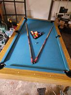Poolbiljart compleet met 2 keuen en ballen, Ophalen, Gebruikt, Biljarttafel