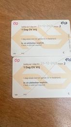 2 dagkaarten (NS) geheel OV vrij!!, Eén persoon, Trein, Algemeen kaartje