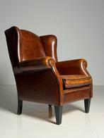 Schapenleren Clubfauteuil Wingback klassiek