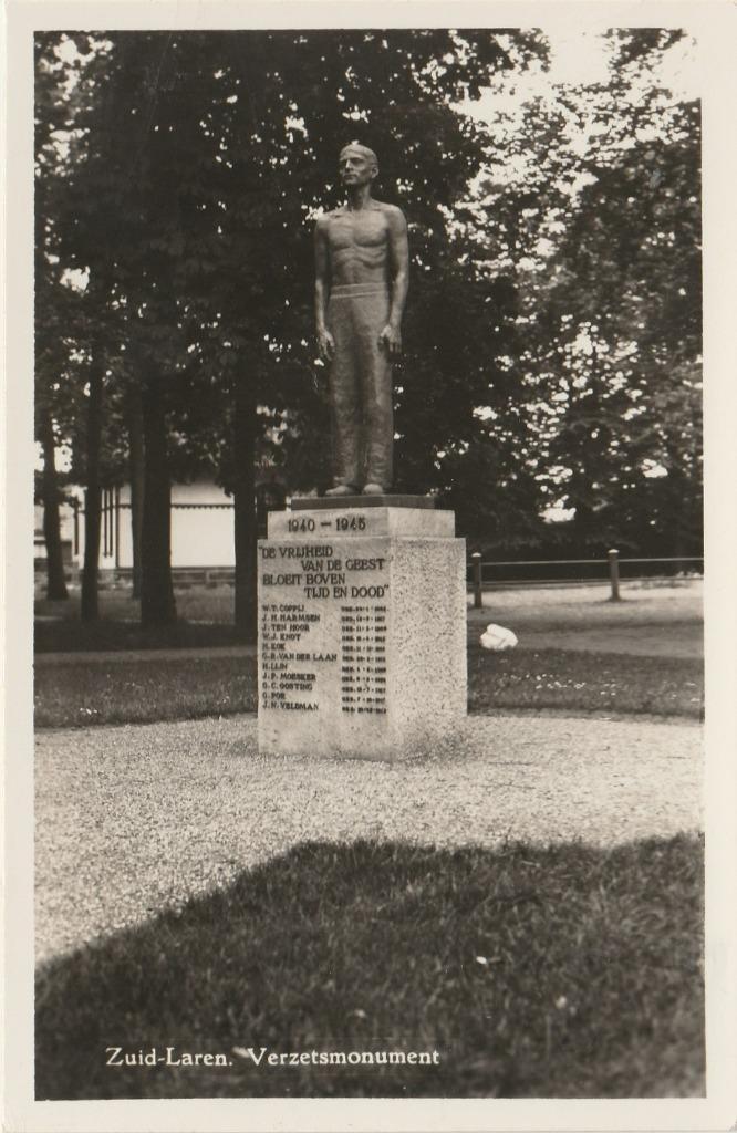 ZUIDLAREN Verzetsmonument 1959, Verzamelen, Ansichtkaarten | Nederland, Gelopen, Drenthe, 1940 tot 1960, Verzenden