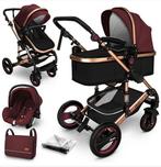 KIDUKU kinderwagen bordeaux zwart goud + draagbedje, Ophalen, Zo goed als nieuw, Overige merken
