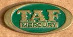 Ovaal TAF Mercury, Verzamelen, Speldjes, Pins en Buttons, Ophalen of Verzenden, Zo goed als nieuw