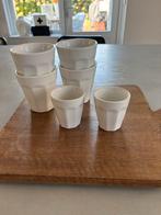 4 koffiekopjes 2 espressokopjes wit Hema, Huis en Inrichting, Keuken | Servies, Ophalen of Verzenden, Zo goed als nieuw, Overige stijlen