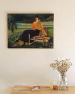 kleurrijk schilderij, Antiek en Kunst, Ophalen of Verzenden