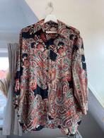 Satijnen blouse met print maat xs zara, Ophalen of Verzenden, Zo goed als nieuw, Maat 34 (XS) of kleiner, Zwart