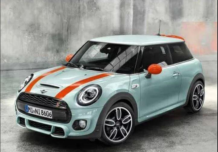 Sticker set motorkap striping Solaris oranje  MINI F55 F56, Auto-onderdelen, Carrosserie en Plaatwerk, Mini, Nieuw, Ophalen