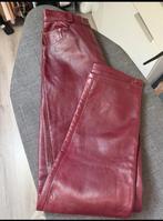 Leren broek, Verzenden, Zo goed als nieuw, Maat 36 (S), Rood