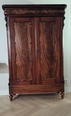 Antieke Biedermeier Mahoniehouten Linnenkast / Meidenkast, Antiek en Kunst, Antiek | Meubels | Kasten, Ophalen