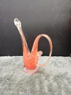 Mondgeblazen glazen vaasje/mandje, Antiek en Kunst, Antiek | Glas en Kristal, Ophalen of Verzenden