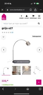 Booglamp met rookglas, Huis en Inrichting, Lampen | Vloerlampen, Ophalen, Zo goed als nieuw, Glas, 150 tot 200 cm