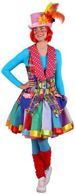 Outfit carnaval dames Clown, Ophalen, Zo goed als nieuw, Carnaval