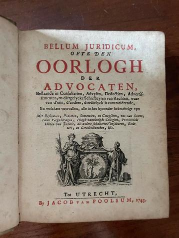 Bellum Juridicum - Oorlog der Advocaten (1743) beschikbaar voor biedingen
