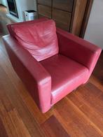 Montel Fauteuil leder rood, Ophalen, Gebruikt, 75 tot 100 cm, Metaal
