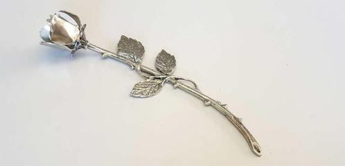 Sierlijke Massief Tinnen Roos, Antiek en Kunst, Antiek | Tin, Ophalen of Verzenden