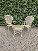 pauwen stoel set rotan, Huis en Inrichting, Stoelen, Ophalen, Gebruikt, Bruin, Twee