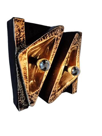Schitterend vintage geometrische keramieken design wandlamp beschikbaar voor biedingen