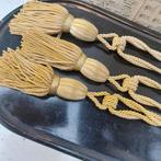 Mooie brocante gordijnkwasten tassel 16 cm met koord 45 cm, Ophalen of Verzenden