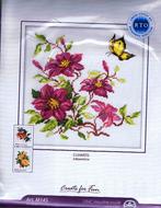 Cado rto borduurpakket, clematis 145, Ophalen of Verzenden, Nieuw, Handborduren, Borduurpakket