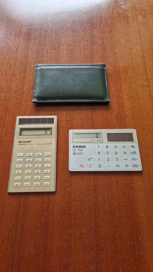 Casio SL-750 en Sharp EL-835 vintage rekenmachine, Verzamelen, Elektronische Apparatuur, Computers en Rekenmachines, Ophalen of Verzenden