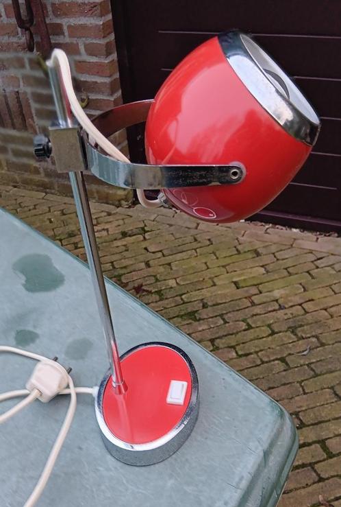 VINTAGE SPACE AGE lamp Goffredo Reggiani fish eye rood (L12), Antiek en Kunst, Antiek | Lampen, Ophalen of Verzenden