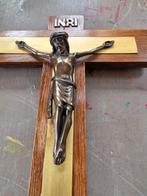 Jezus crucifix hout met brons, Ophalen of Verzenden