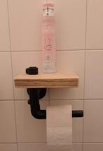 Toiletrolhouder industrieel  met steigerhouten plankje nieuw, Ophalen of Verzenden, Nieuw, Bruin, Overige typen