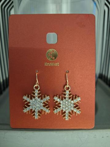 Nieuw winterse oorbellen, sneeuwvlokjes beschikbaar voor biedingen