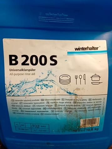 Winterhalter B 200 S Glansspoelmiddel - 10 Liter €60,00!!!! beschikbaar voor biedingen