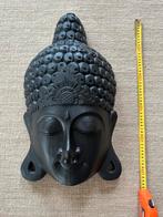 Boeddha hoofd masker wanddecoratie mat zwart, Ophalen of Verzenden, Zo goed als nieuw