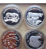 34 WWF-munten - puur zilver (999), Postzegels en Munten, Setje, Zilver, Ophalen of Verzenden, Overige landen