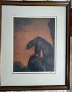 Anton Pieck Litho - Beer uit Eeuwig zingen de bossen, Ophalen of Verzenden