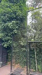 Hek achter doel voor hockey en voetbal. 5 m breed 4 m hoog, Tuin en Terras, Tuinhekken en Hekwerk, Ophalen, Gebruikt, IJzer, Enkelstaafmat hekwerk