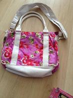 Leuke vrolijke roze handtas met bloemen, Ophalen, Gebruikt, Roze, Handtas