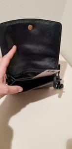 K64 LA MODA zwart lederen schoudertasje / festivaltasje, Gebruikt, -, Schoudertasje, Zwart