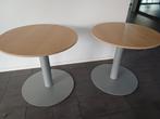 2 Ronde tafels met aluminium voet - 1m doorsnee, Ophalen, Gebruikt