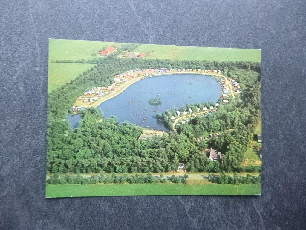 Oosterwolde, camping het Goudmeer/luchtfoto, Verzenden, 1980 tot heden, Ongelopen, Noord-Brabant