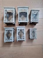 Serie 3 windlichten barok landelijk vintage, Huis en Inrichting, Woonaccessoires | Kandelaars en Kaarsen, Ophalen of Verzenden