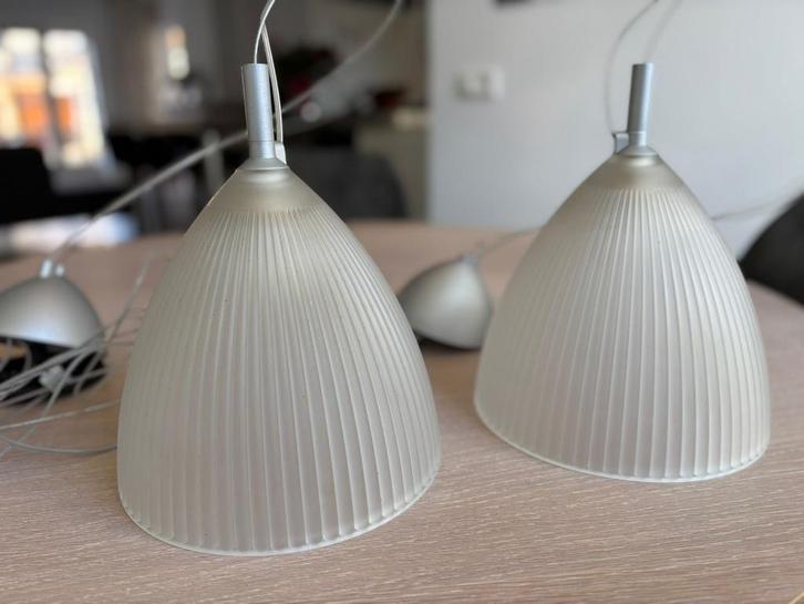 Lucitalia Designlampen - Set van 2!, Huis en Inrichting, Lampen | Hanglampen, Zo goed als nieuw, Minder dan 50 cm, Glas, Ophalen