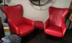 Fauteuils 2 stuks, z.g.a.n, rood, Huis en Inrichting, Fauteuils, Ophalen, Zo goed als nieuw, 75 tot 100 cm, 50 tot 75 cm