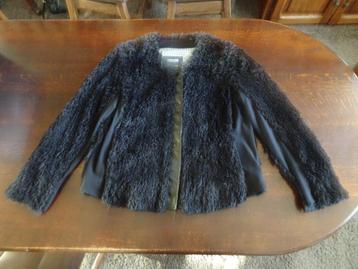 RIANI zwart teddy jasje afgezet met lederlook bies beschikbaar voor biedingen