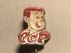 Metalen PEP STRIPBLAD HELD (Rood/Metaalkleur)., Verzenden, Zo goed als nieuw, Figuurtje, Speldje of Pin