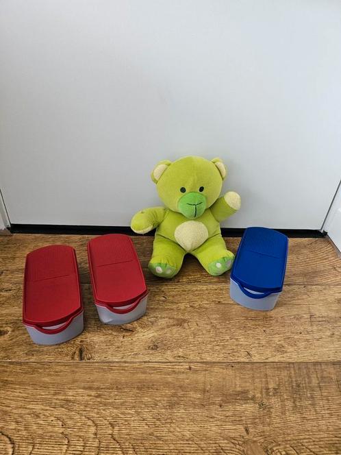 Tupperware ruimtespaarders 350 ml zgan, Huis en Inrichting, Keuken | Tupperware, Zo goed als nieuw, Bak of Kom, Blauw, Rood, Ophalen of Verzenden