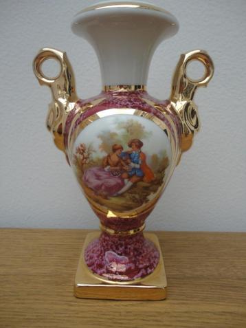 Schitterende Amphoor vaas van Limoges France met bladgoud beschikbaar voor biedingen