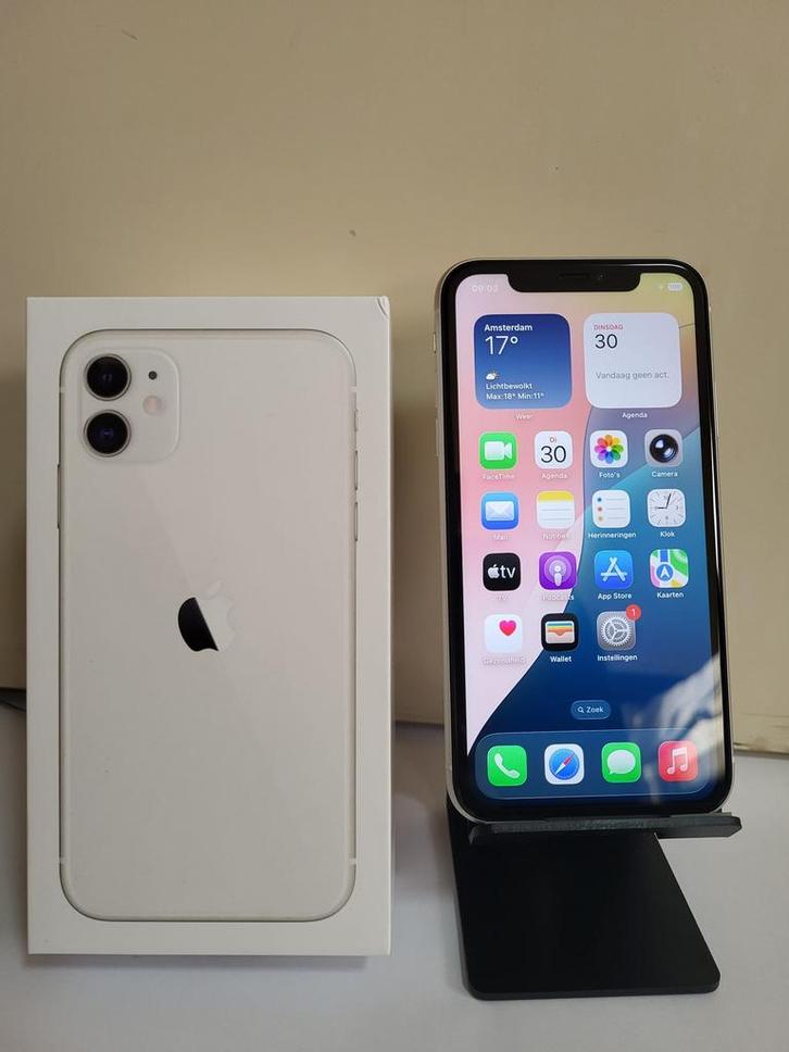 iPhone 11 — 128GB batterij conditie 72% met iOS 26.01, Telecommunicatie, Mobiele telefoons | Apple iPhone, Zo goed als nieuw, 128 GB