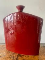 Grote rode vaas van keramiek, Huis en Inrichting, Woonaccessoires | Vazen, Minder dan 50 cm, Zo goed als nieuw, Ophalen, Rood