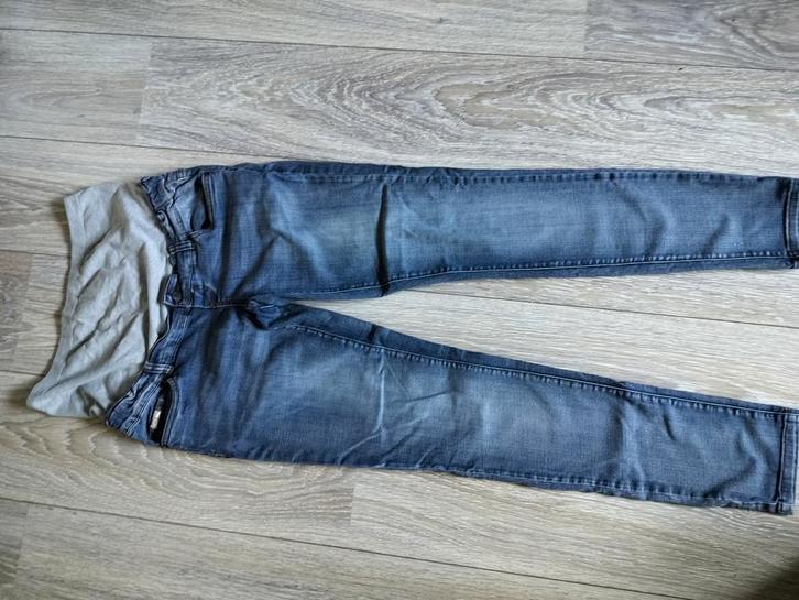 2x zwangerschaps broeken, Kleding | Dames, Positiekleding, Gedragen, Broek of Spijkerbroek, Maat 38/40 (M), Blauw, Ophalen of Verzenden