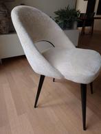 Eetkamerstoelen Wit Boucle stof; ZGAN;6 stuks beschikbaar, Huis en Inrichting, Ophalen, Wit, Zo goed als nieuw, Stof
