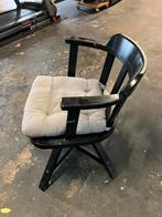 Bureaustoel, hout, in hoogte verstelbaar, draaibaar, Huis en Inrichting, Stoelen, Ophalen, Gebruikt, Zwart, Hout