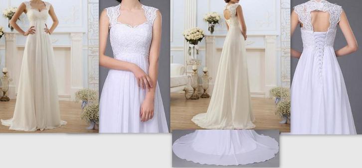 nieuwe (positie) bruidsjurk trouwjurk maat 38 ivoor, Kleding | Dames, Trouwkleding en Trouwaccessoires, Nieuw, Trouwjurk, Wit